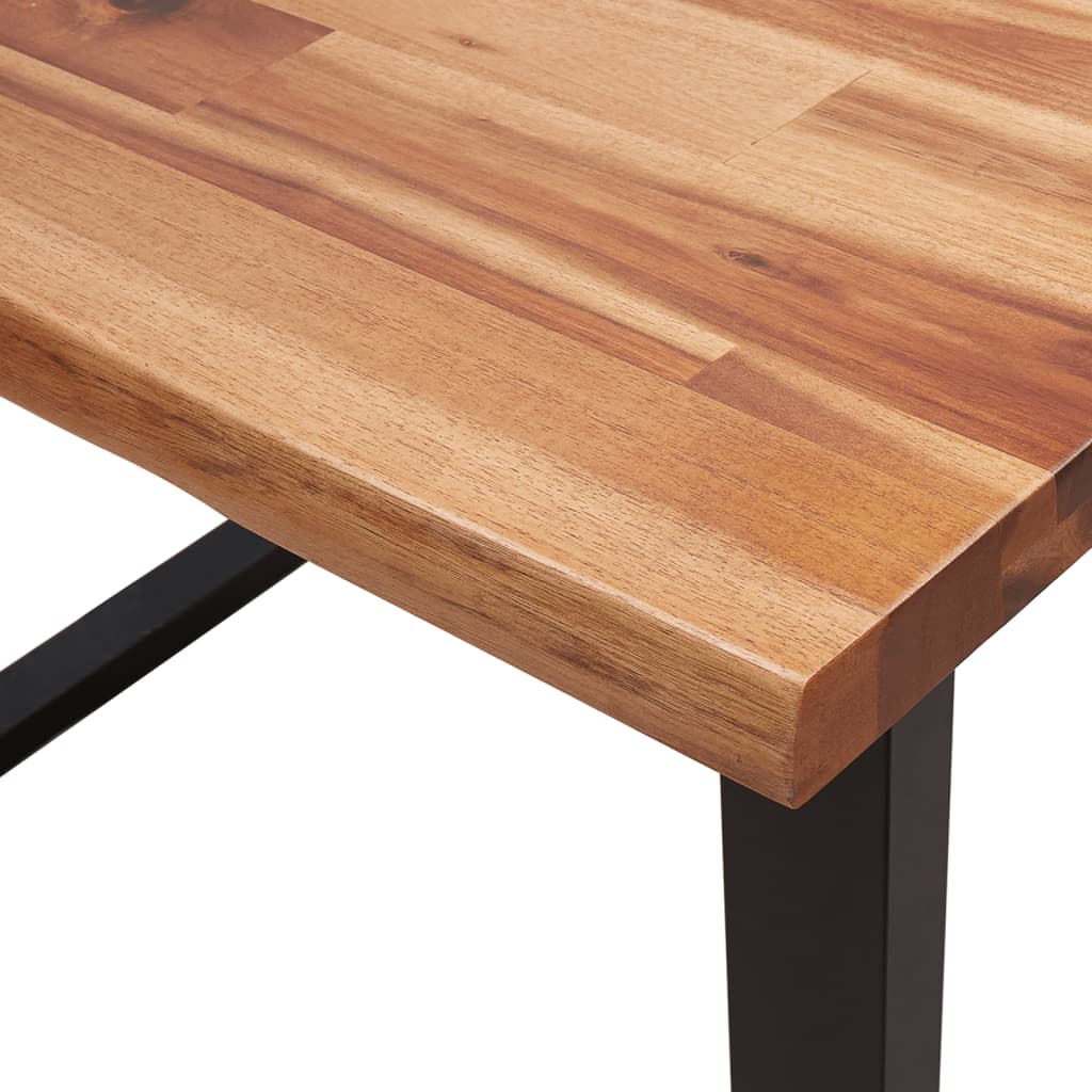 Τραπεζαρία με Live Edge 110x70x75 εκ. από Μασίφ Ξύλο Ακακίας