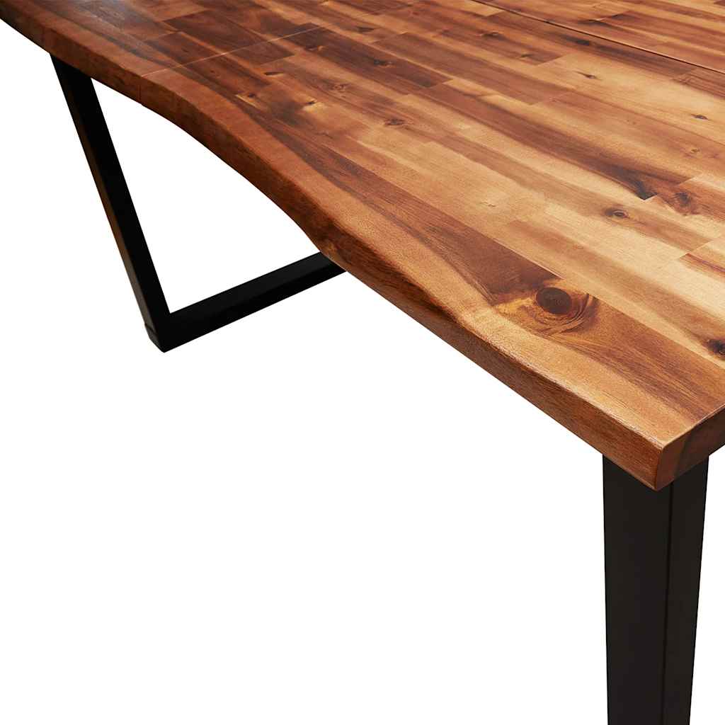 Τραπεζαρία με Φυσικό Περίγραμμα 140x80x75 εκ Μασίφ Ξύλο Ακακίας