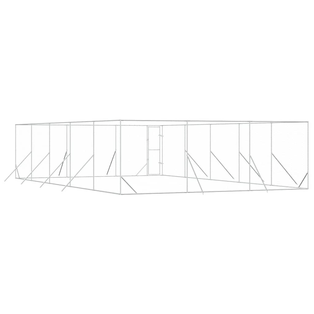 Κλουβί Σκύλου Εξωτερ. Χώρου Ασημί 6x10x2 μ. από Γαλβαν. Ατσάλι