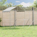 Κλουβί Σκύλου Εξ. Χώρου με Οροφή Ασημί 10x6x2,5 μ. Γαλβ. Ατσάλι