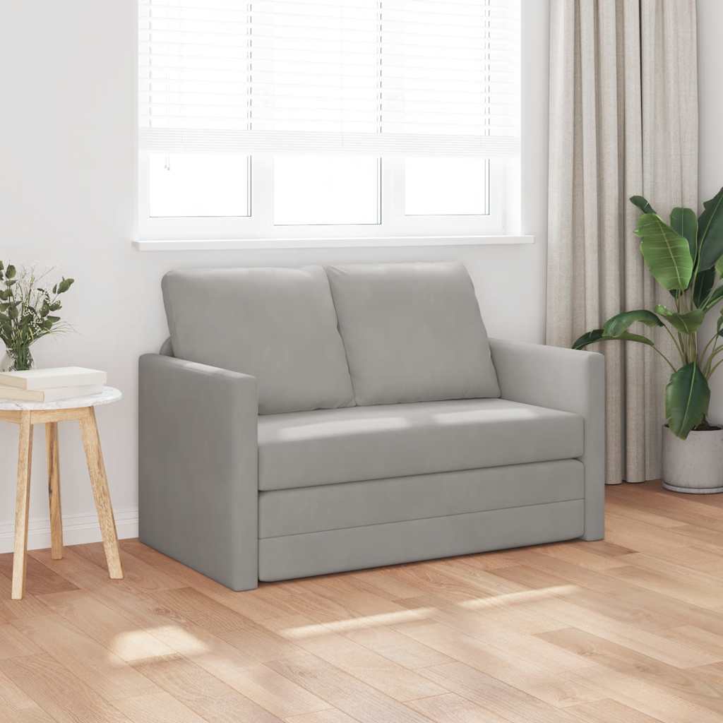 Καναπές-Κρεβάτι Δαπέδου 2 σε 1 Αν. Γκρι 122x204x55 εκ. Βελούδο