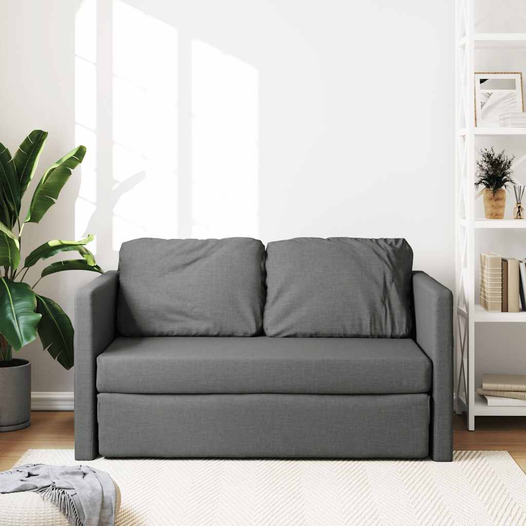 Καναπές-Κρεβάτι Δαπέδου 2 σε 1 Σκ. Γκρι 112x174x55 εκ. Ύφασμα