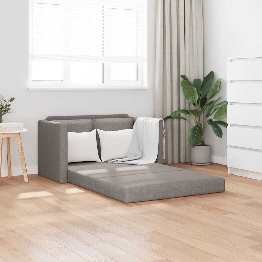 Καναπές-Κρεβάτι Δαπέδου 2 σε 1 Taupe 112x174x55 εκ. Ύφασμα