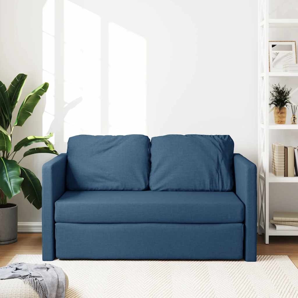 Καναπές-Κρεβάτι Δαπέδου 2 σε 1 Μπλε 112x174x55 εκ. Ύφασμα