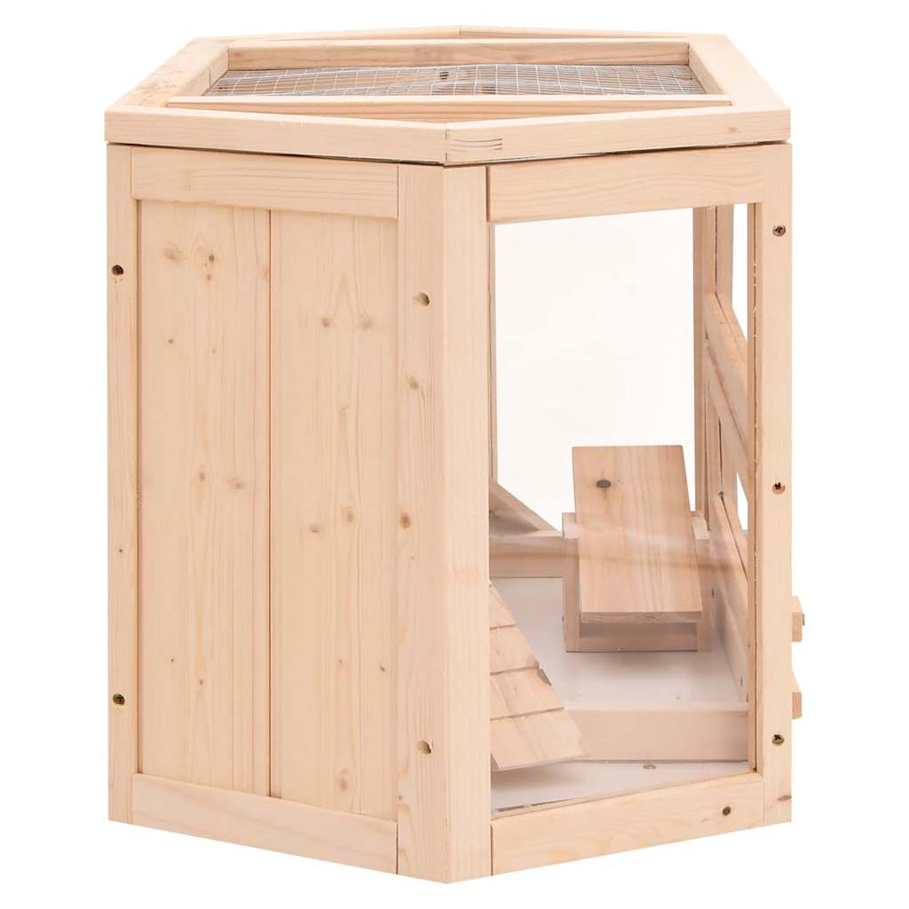 Κλουβί Χάμστερ 80 x 40 x 43 εκ. από Μασίφ Ξύλο Ελάτης