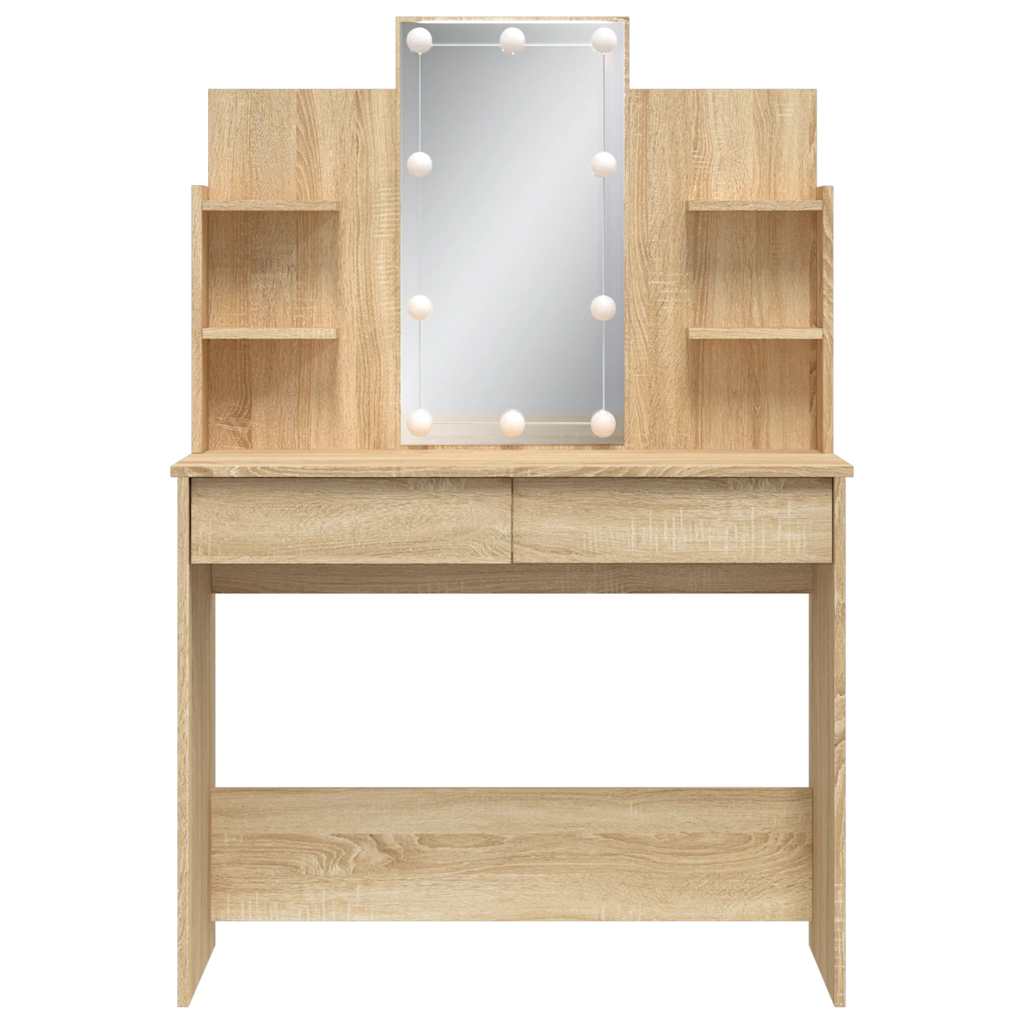 Μπουντουάρ με LED Φώτα Sonoma Δρυς 96 x 40 x 142 εκ.