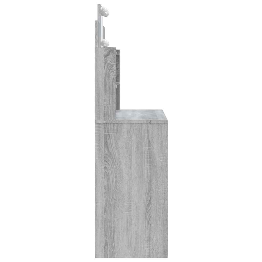 Μπουντουάρ με LED Φώτα Γκρι Sonoma 96x40x142 εκ.