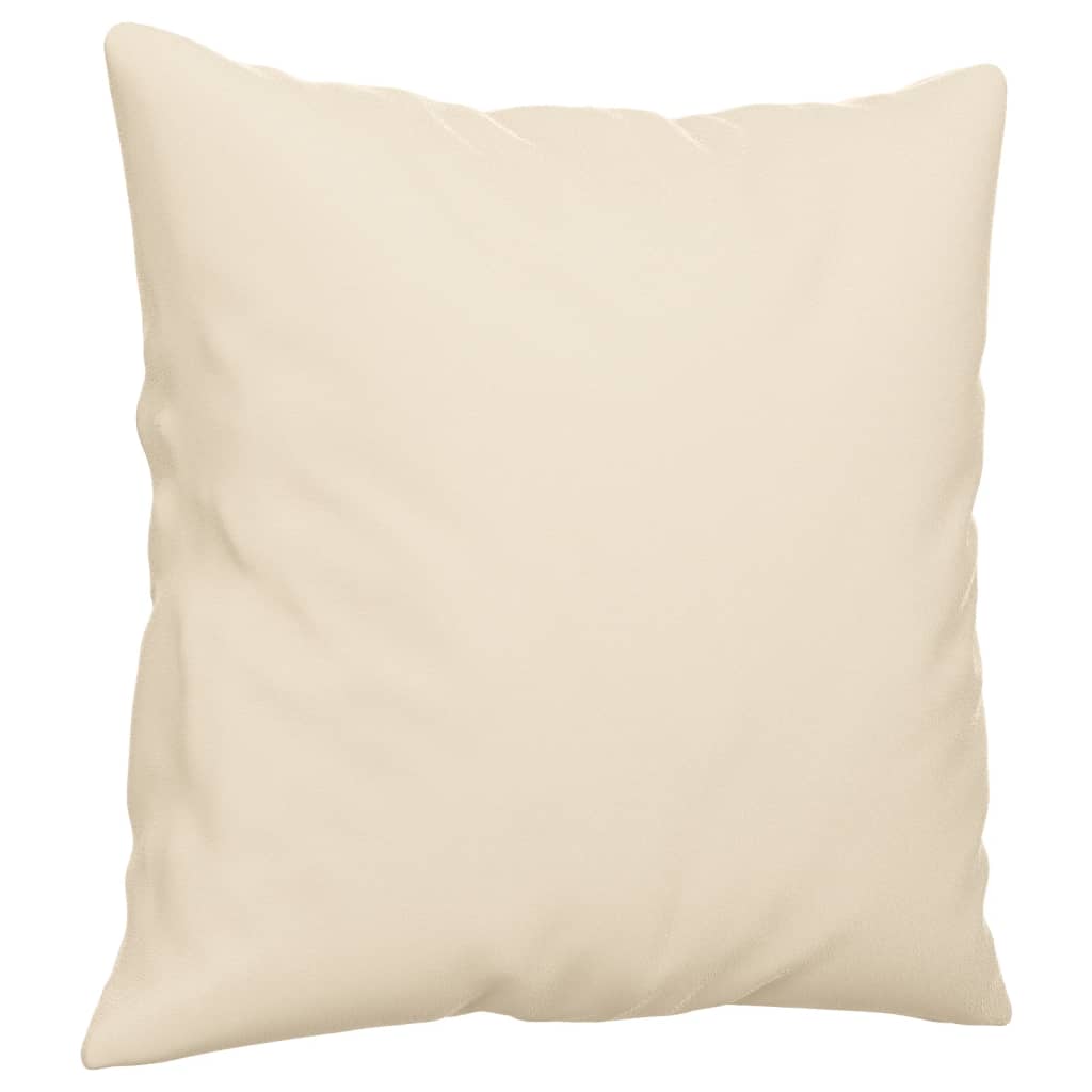 Καναπές Διθέσιος Beige 120 εκ. Ύφασμα Μικροϊνών με Μαξιλάρια