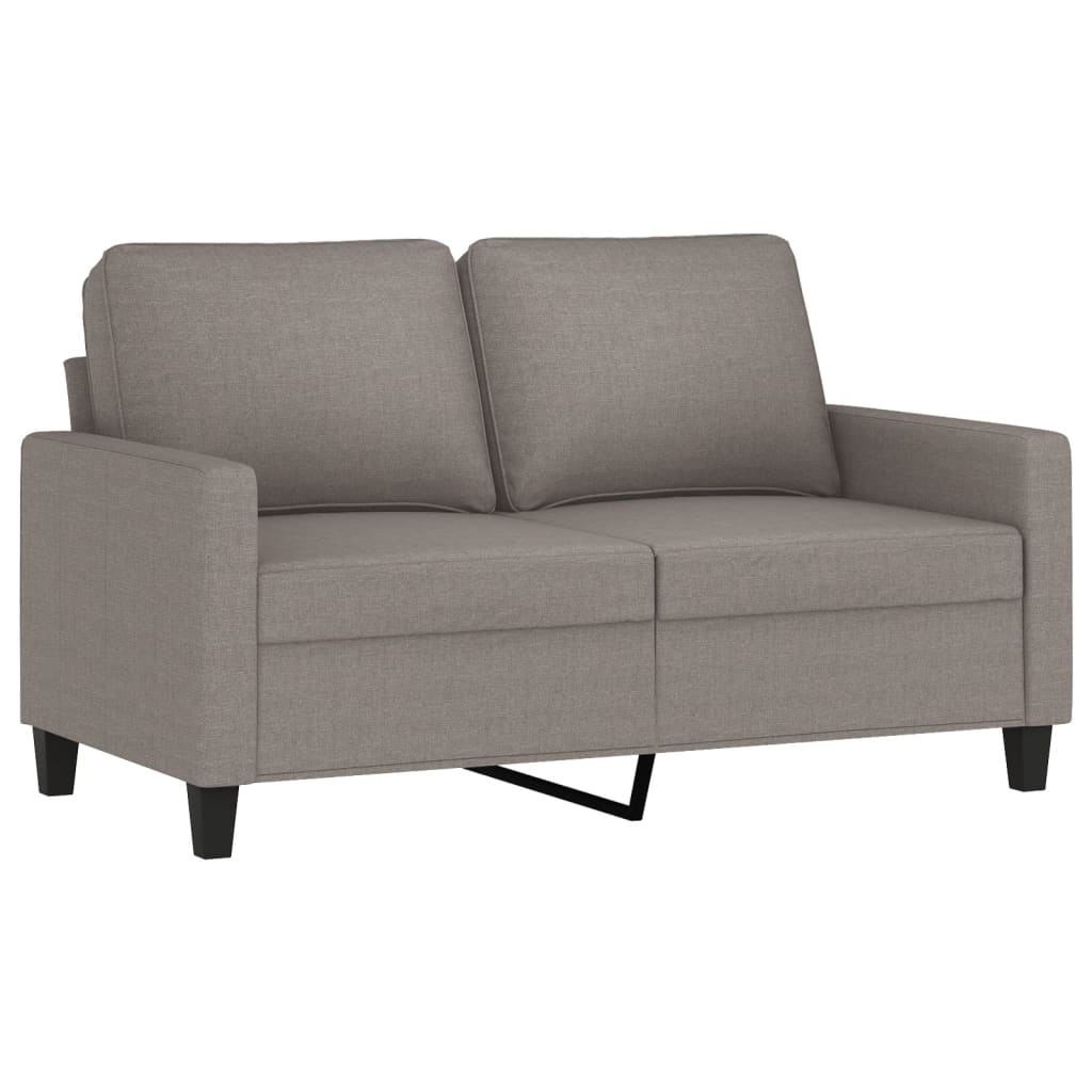 Πολυθρόνες Σετ 2 Τεμαχίων Taupe από Ύφασμα με Μαξιλάρια