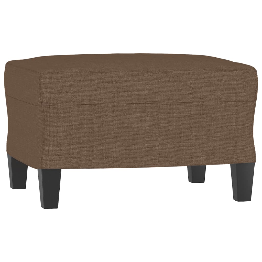 Πολυθρόνες Σετ 3 Τεμαχίων Καφέ από Ύφασμα με Μαξιλάρια
