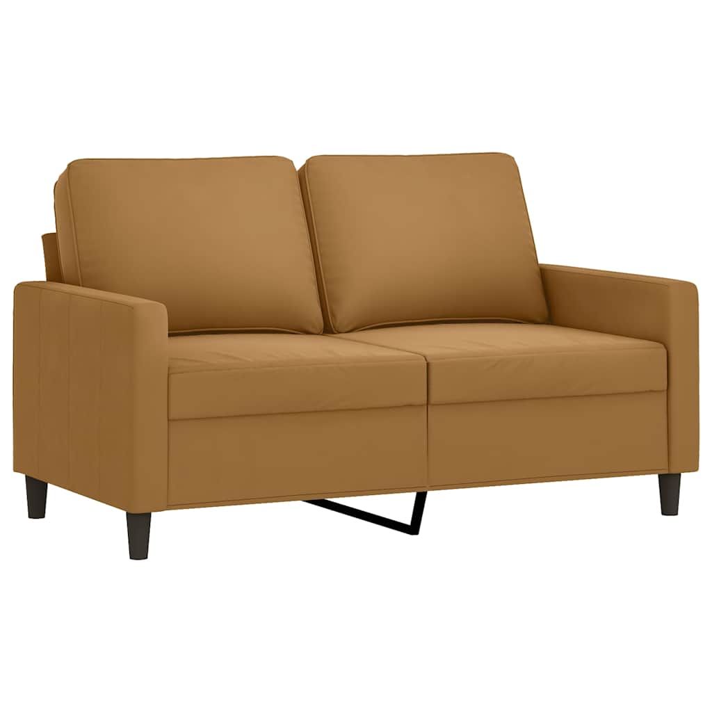 Πολυθρόνες Σετ 3 Τεμαχίων Καφέ από Βελούδο με Μαξιλάρια