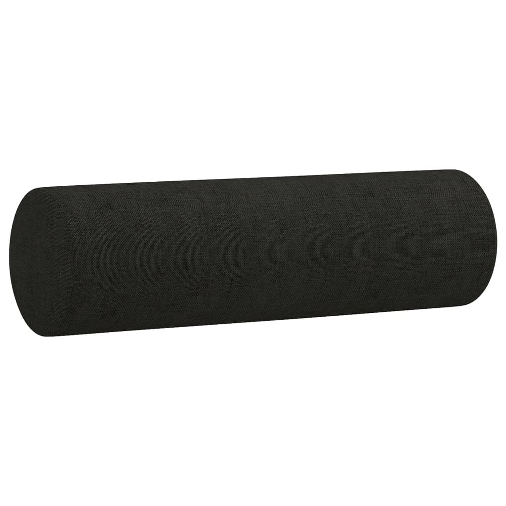 Πολυθρόνες Σετ 3 Τεμ. Μαύρες από Ύφασμα Μικροϊνών με Μαξιλάρια