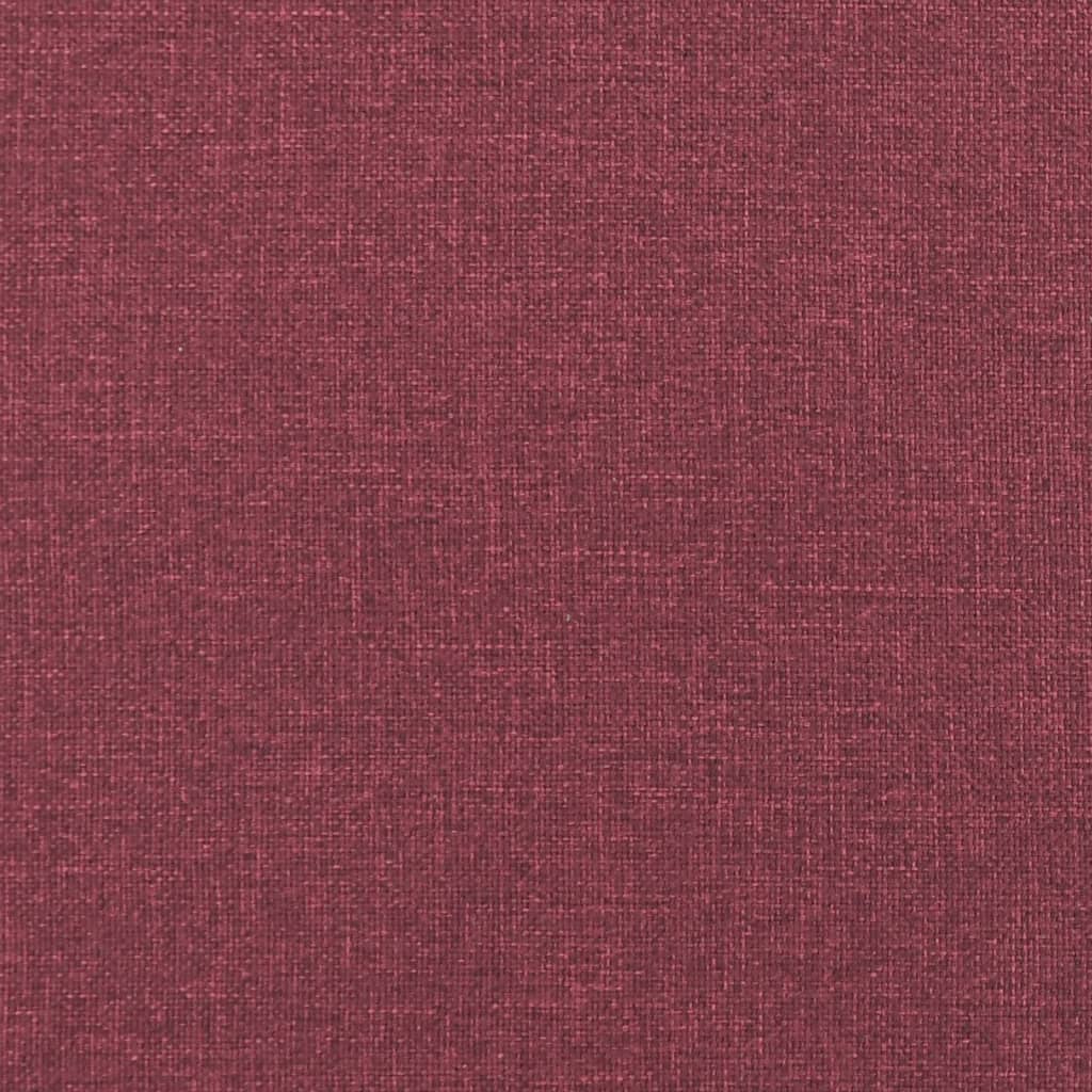 Πολυθρόνες Σετ 4 Τεμαχίων Μπορντό από Ύφασμα με Μαξιλάρια