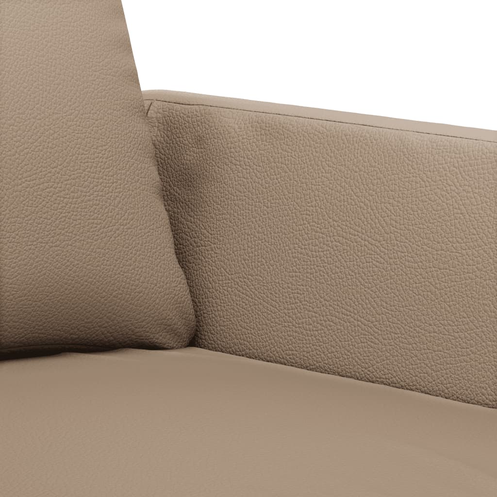 Πολυθρόνες Σετ 2 Τεμ. Καπουτσίνο Συνθετικό Δέρμα Μαξιλάρια