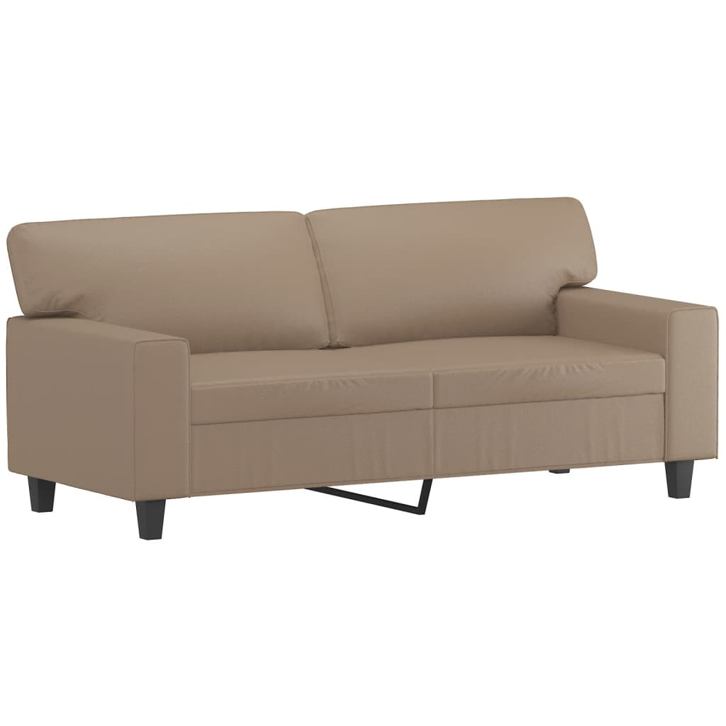 Σετ Σαλονιού 3 τεμ. Καπουτσίνο Συνθετικό Δέρμα Μαξιλάρια