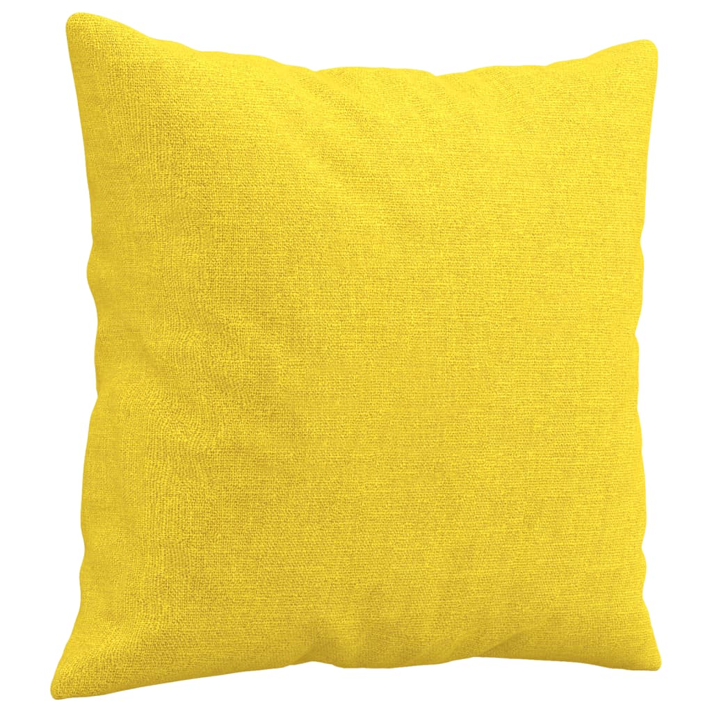 Σετ Σαλονιού 3 Τεμαχίων Αν. Κίτρινο Υφασμάτινο με Μαξιλάρια