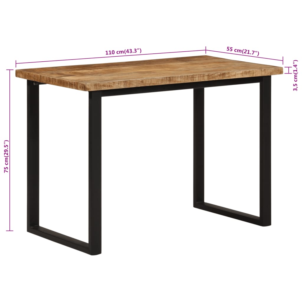Τραπεζαρία 110 x 55 x 75 εκ. από Μασίφ Ξύλο Μάνγκο