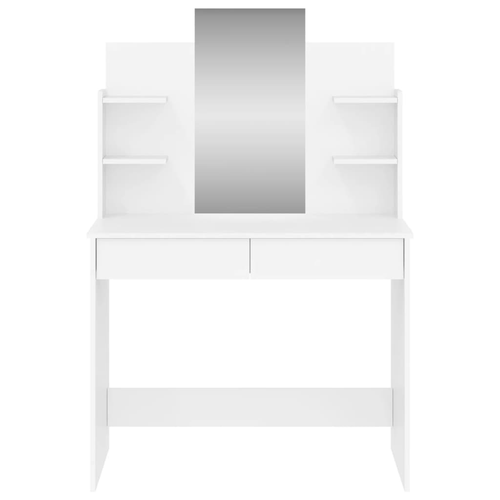 Μπουντουάρ με Καθρέφτη Λευκό 96 x 39 x 142 εκ.