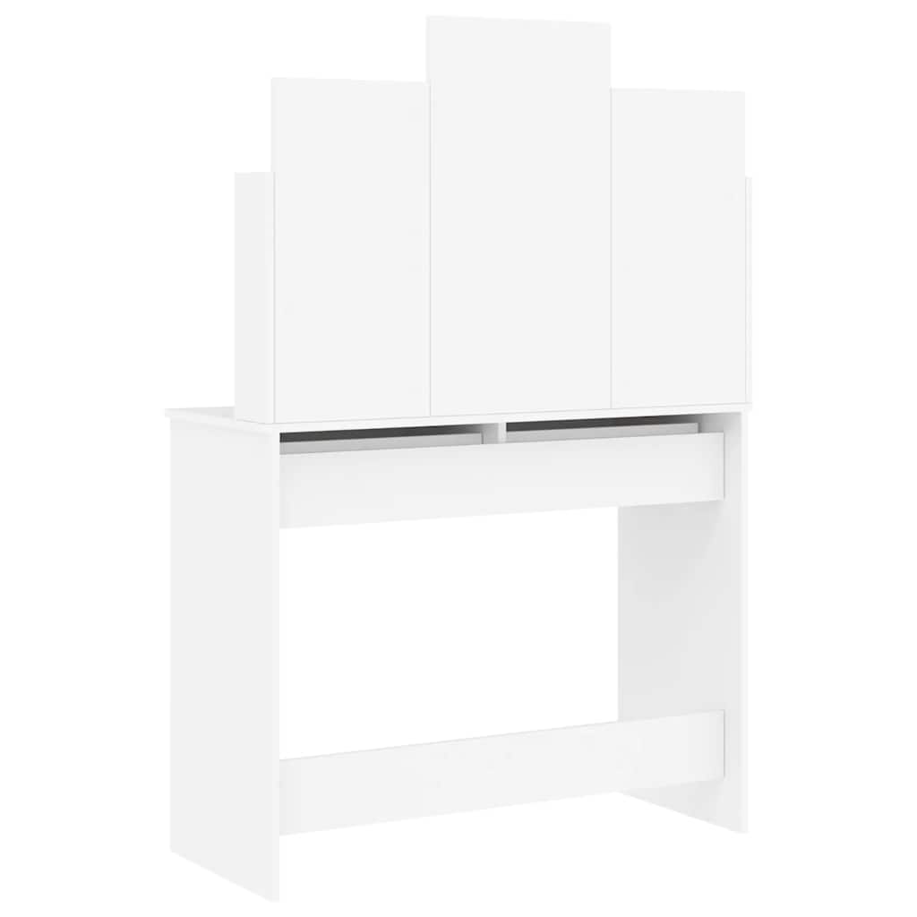 Μπουντουάρ με Καθρέφτη Λευκό 96 x 39 x 142 εκ.