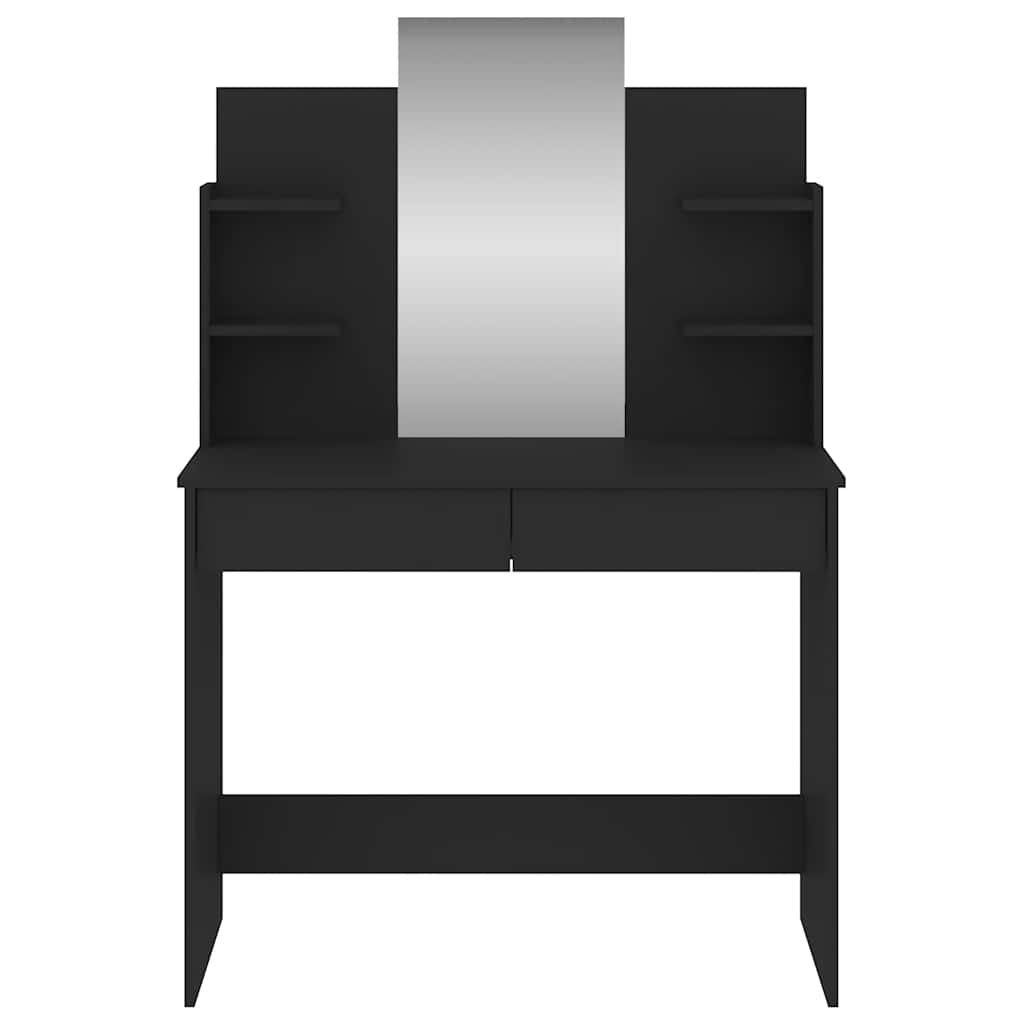 Μπουντουάρ με Καθρέφτη Μαύρο 96 x 39 x 142 εκ.