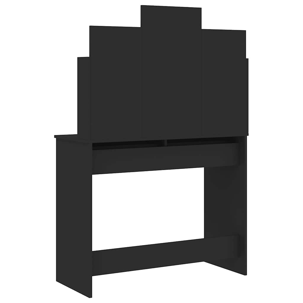 Μπουντουάρ με Καθρέφτη Μαύρο 96 x 39 x 142 εκ.