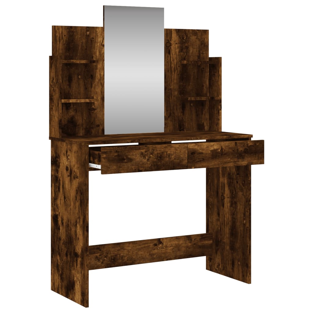 Μπουντουάρ με Καθρέφτη Καπνιστή Δρυς 96 x 39 x 142 εκ.
