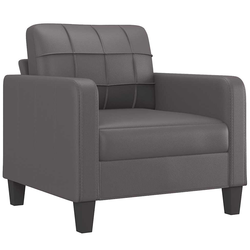 Πολυθρόνα Γκρι 60 εκ. Συνθετικό δέρμα