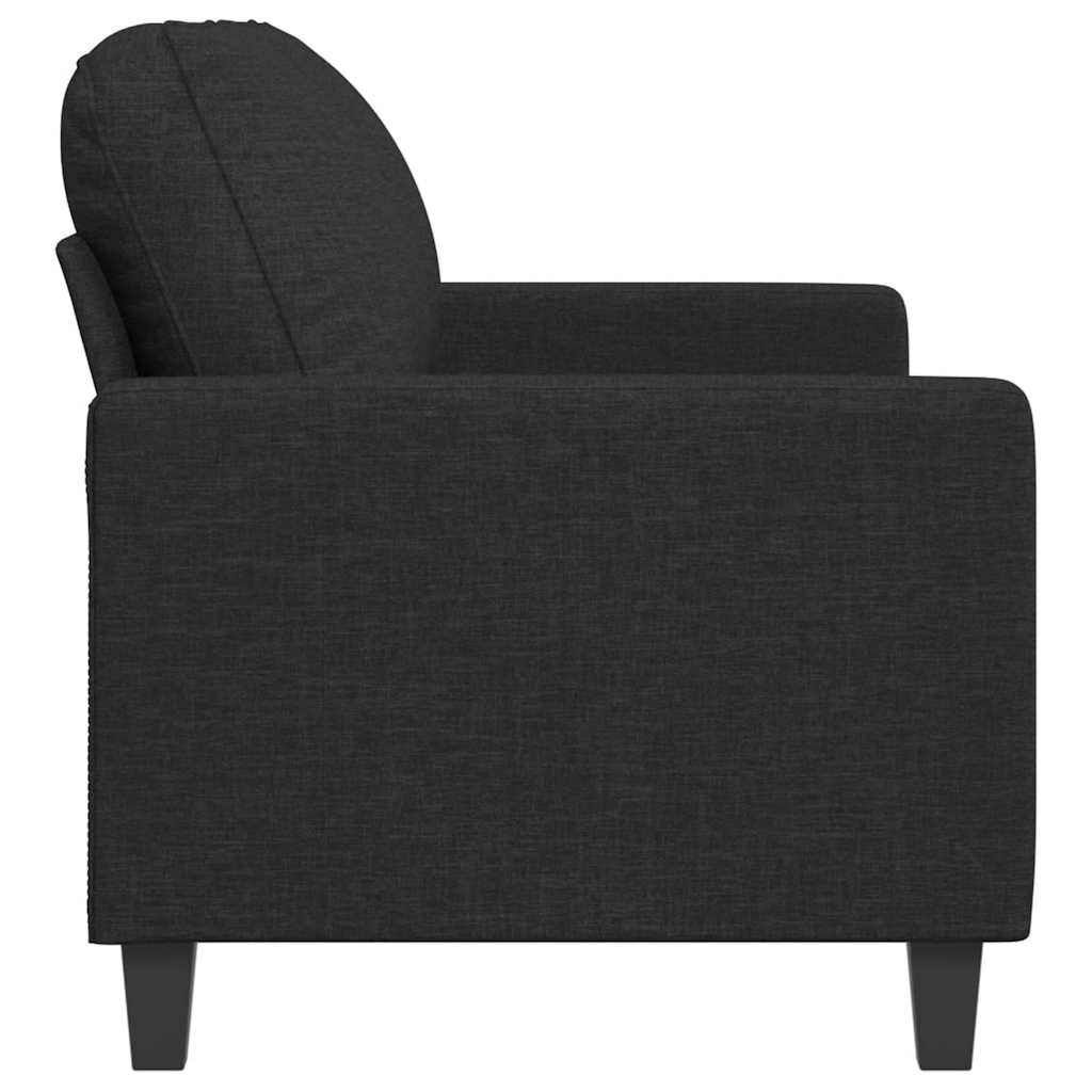 Καναπές Διθέσιος Μαύρο140 εκ. Υφασμάτινος