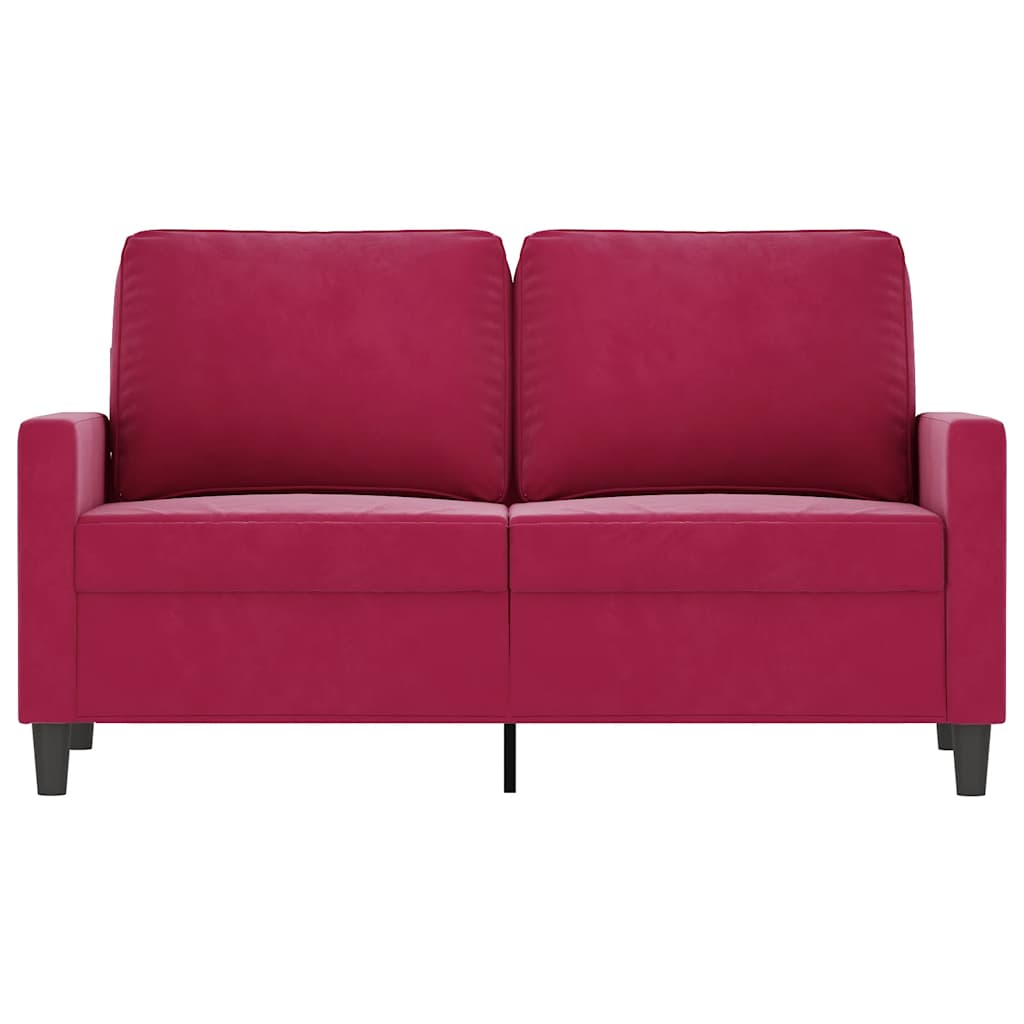Καναπές Διθέσιος Μπορντό 120 εκ. Βελούδινος