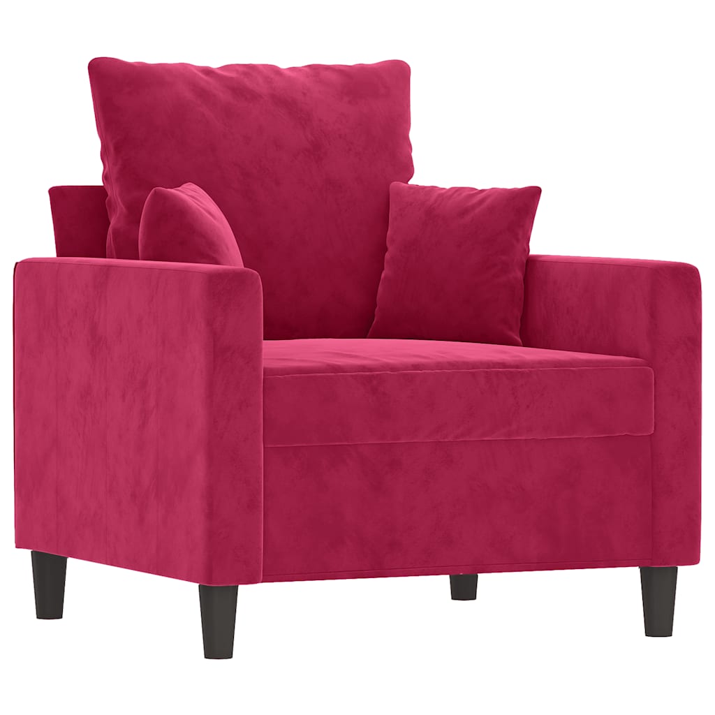 Πολυθρόνα Σαλονιού Μπορντό 60 εκ. Βελούδινη