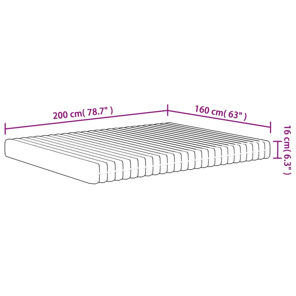 Στρώμα Αφρού Medium Soft 160x200 εκ.