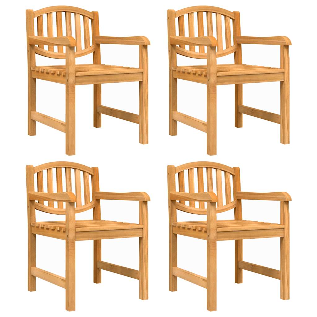 Καρέκλες Κήπου 4 τεμ. 58 x 59 x 88 εκ. από Μασίφ Ξύλο Teak – εικόνα προϊόντος 2