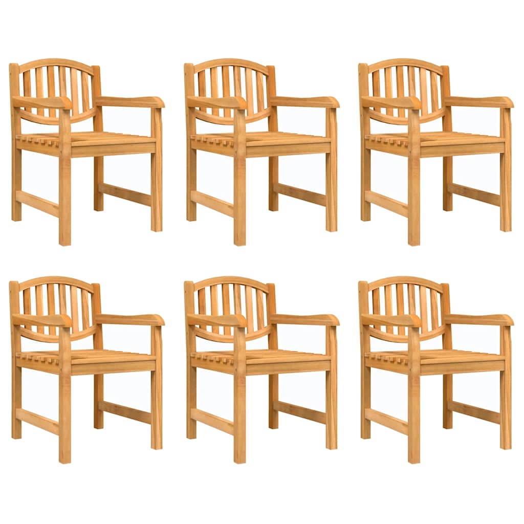 Καρέκλες Κήπου 6 τεμ. 58 x 59 x 88 εκ. από Μασίφ Ξύλο Teak – εικόνα προϊόντος 2
