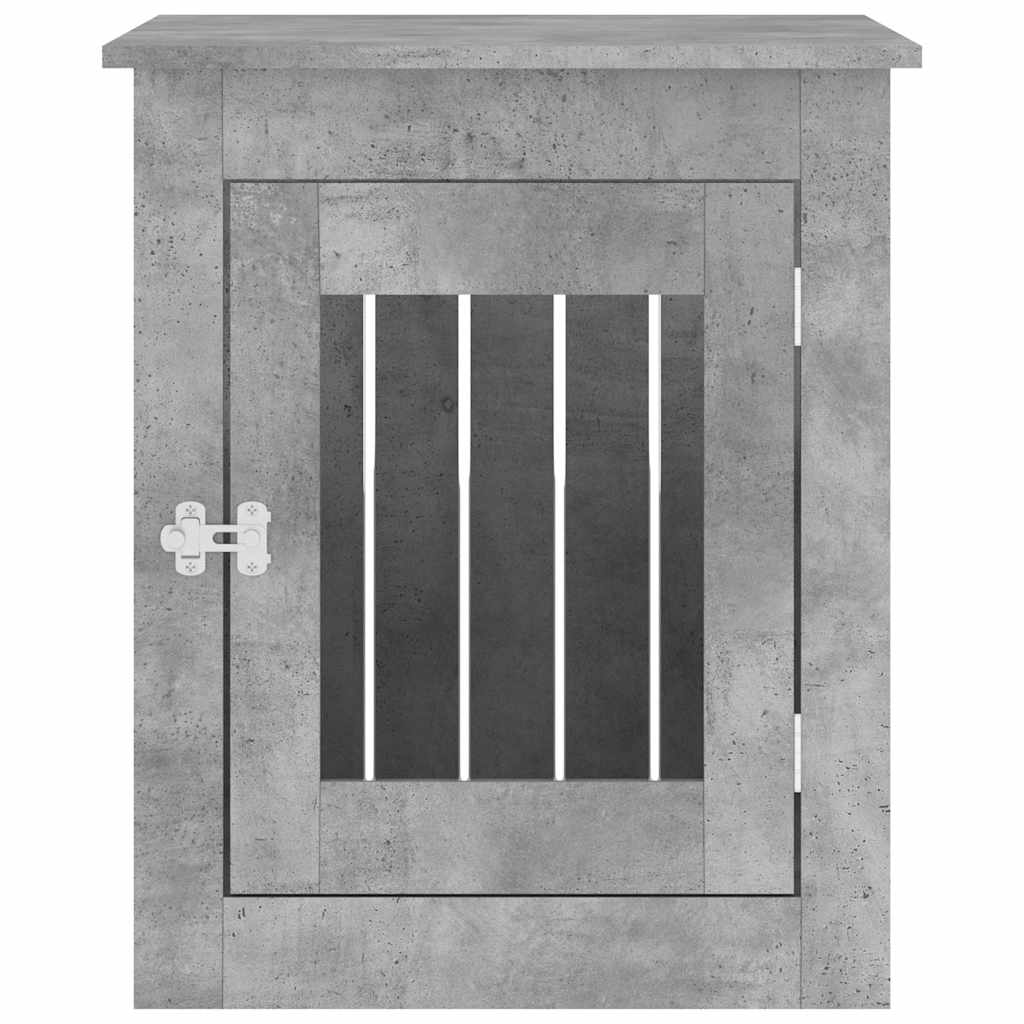 Κλουβί Σκύλου Γκρι Σκυροδεμ. 55x75x65 εκ. από Επεξεργ. Ξύλο