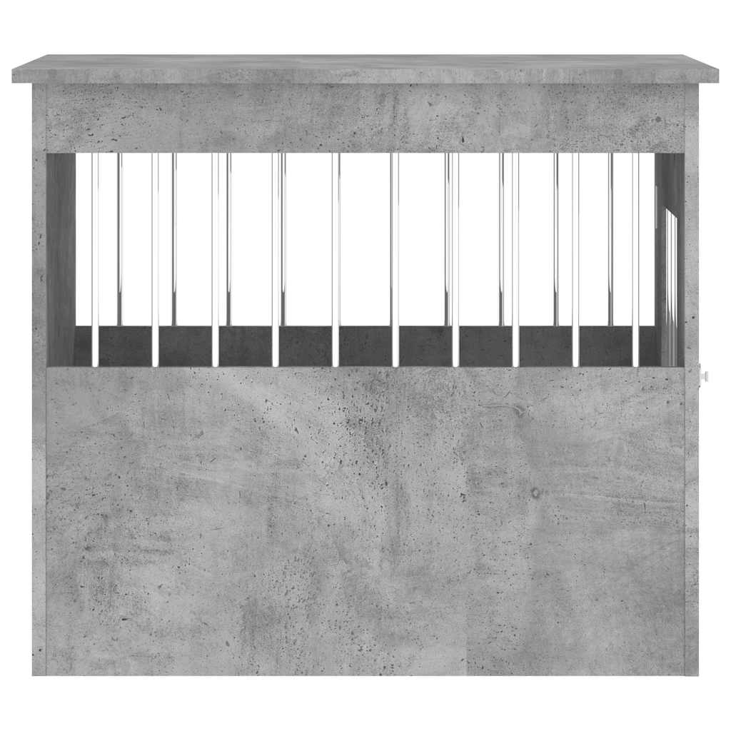 Κλουβί Σκύλου Γκρι Σκυροδεμ. 55x75x65 εκ. από Επεξεργ. Ξύλο