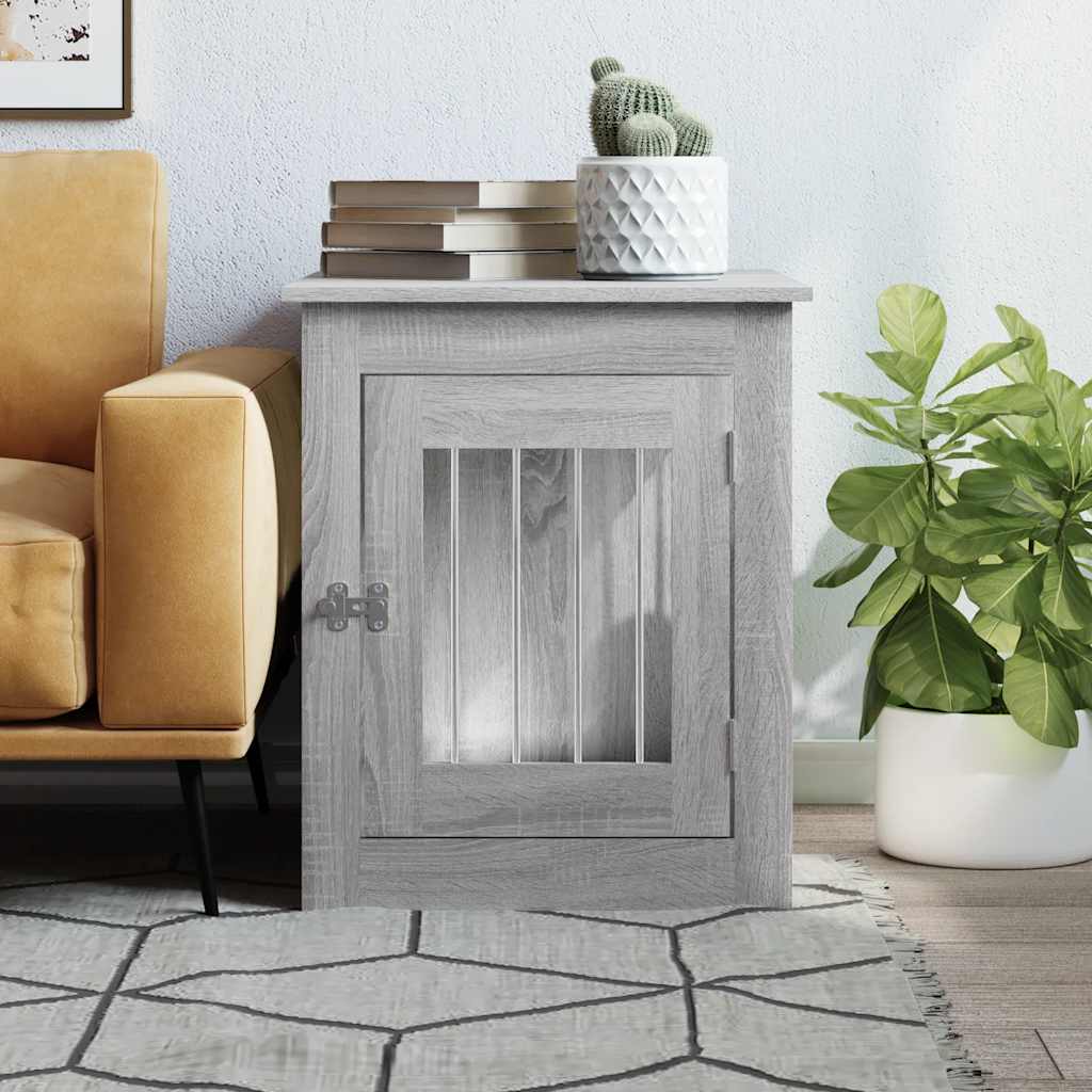 Κλουβί Σκύλου Γκρι Sonoma 55x75x65 εκ. από Επεξεργ. Ξύλο