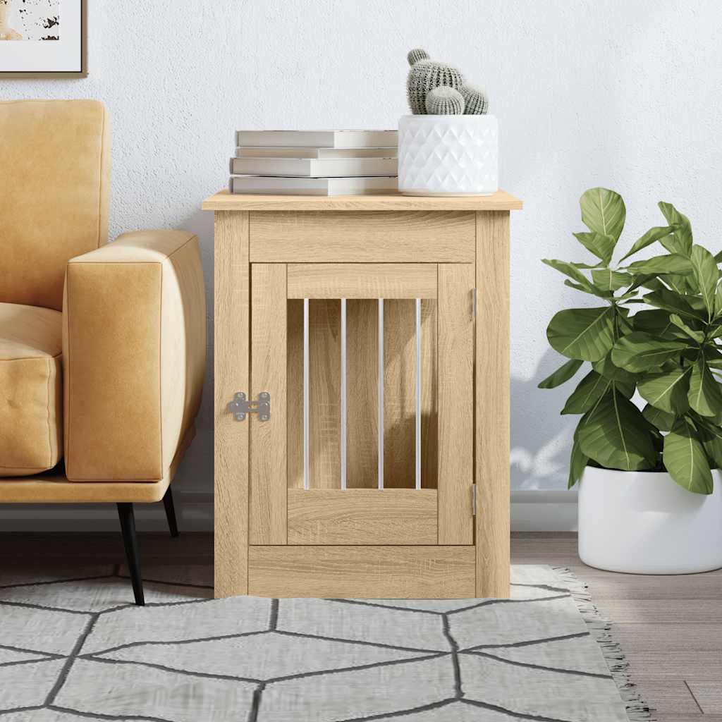 Κλουβί Σκύλου Sonoma Δρυς 55 x 80 x 68 εκ. από Επεξεργ. Ξύλο
