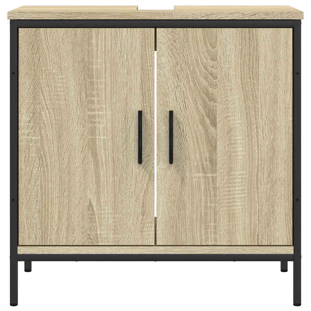 Ντουλάπι Νιπτήρα Μπάνιου Sonoma Δρυς 60x30x60 εκ. Επεξ. Ξύλο