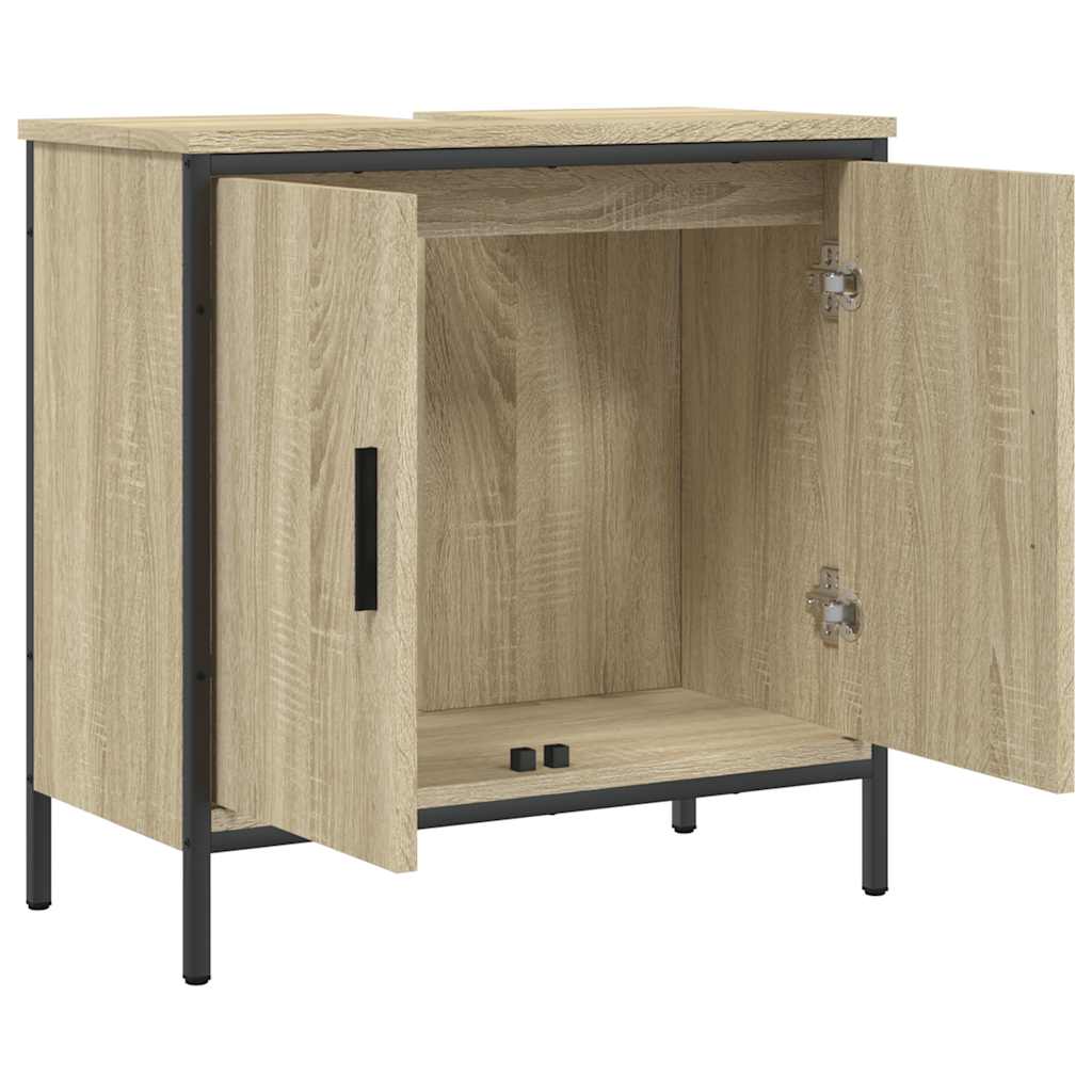 Ντουλάπι Νιπτήρα Μπάνιου Sonoma Δρυς 60x30x60 εκ. Επεξ. Ξύλο