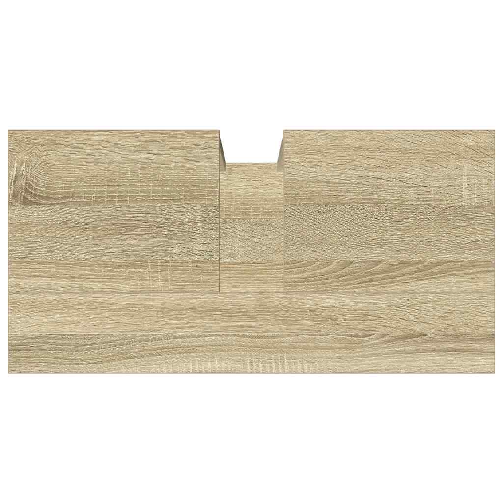 Ντουλάπι Νιπτήρα Μπάνιου Sonoma Δρυς 60x30x60 εκ. Επεξ. Ξύλο