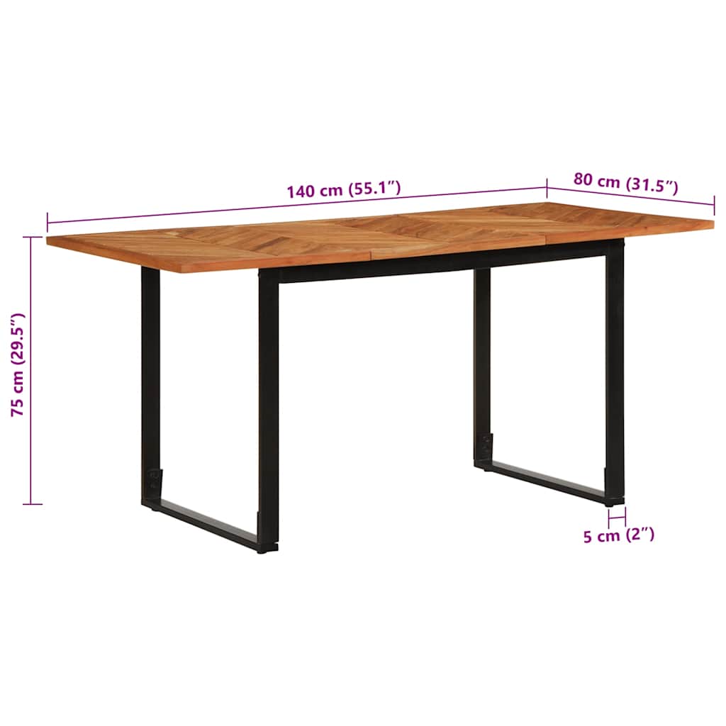 Τραπεζαρία 160 x 80 x 75 εκ. από Μασίφ Ξύλο Ακακίας