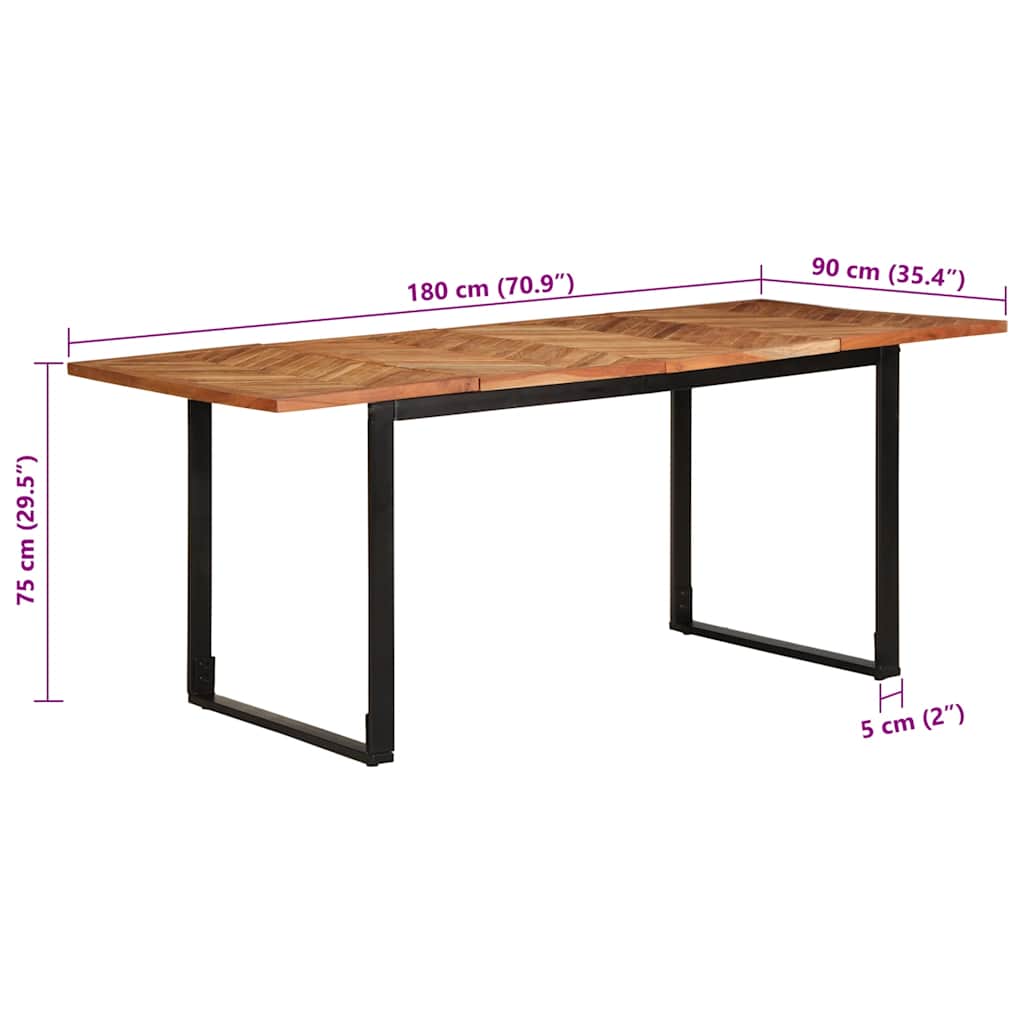 Τραπεζαρία Κήπου 180 x 90 x 75 εκ. από Μασίφ Ξύλο Ακακίας