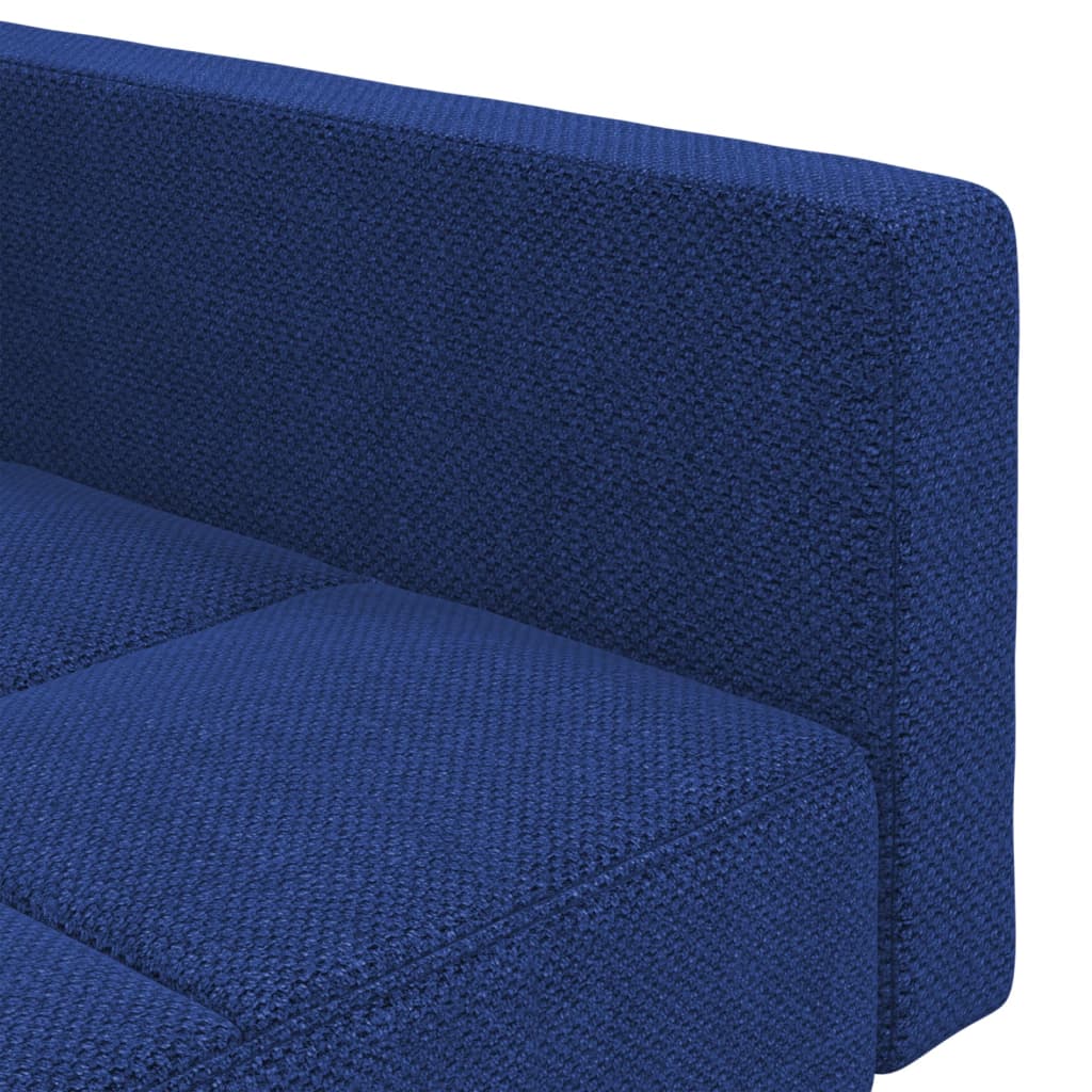 Καναπές Κρεβάτι Διθέσιος Μπλε Υφασμάτινος με Δύο Μαξιλάρια
