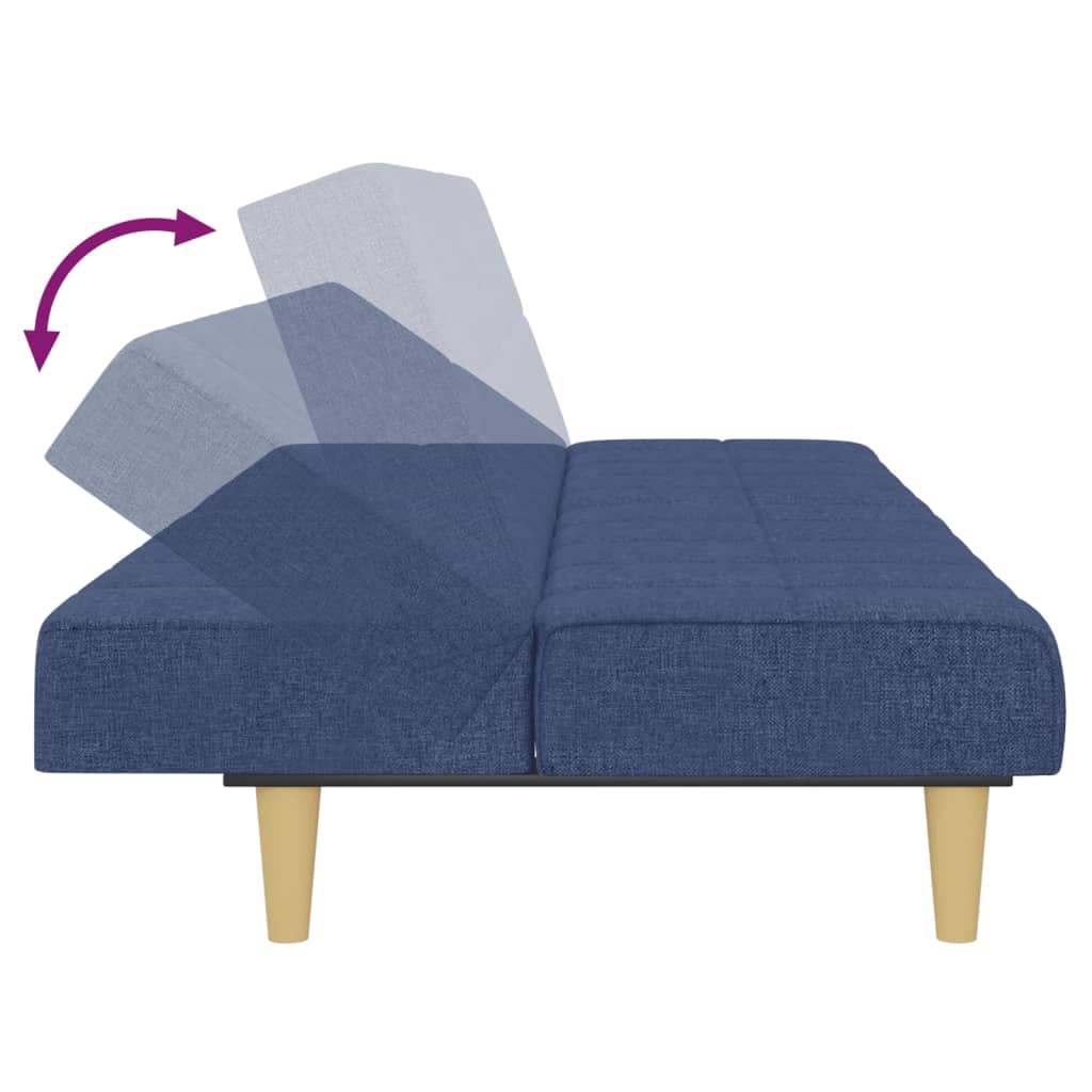 Καναπές - Κρεβάτι Διθέσιος Μπλε Υφασμάτινος