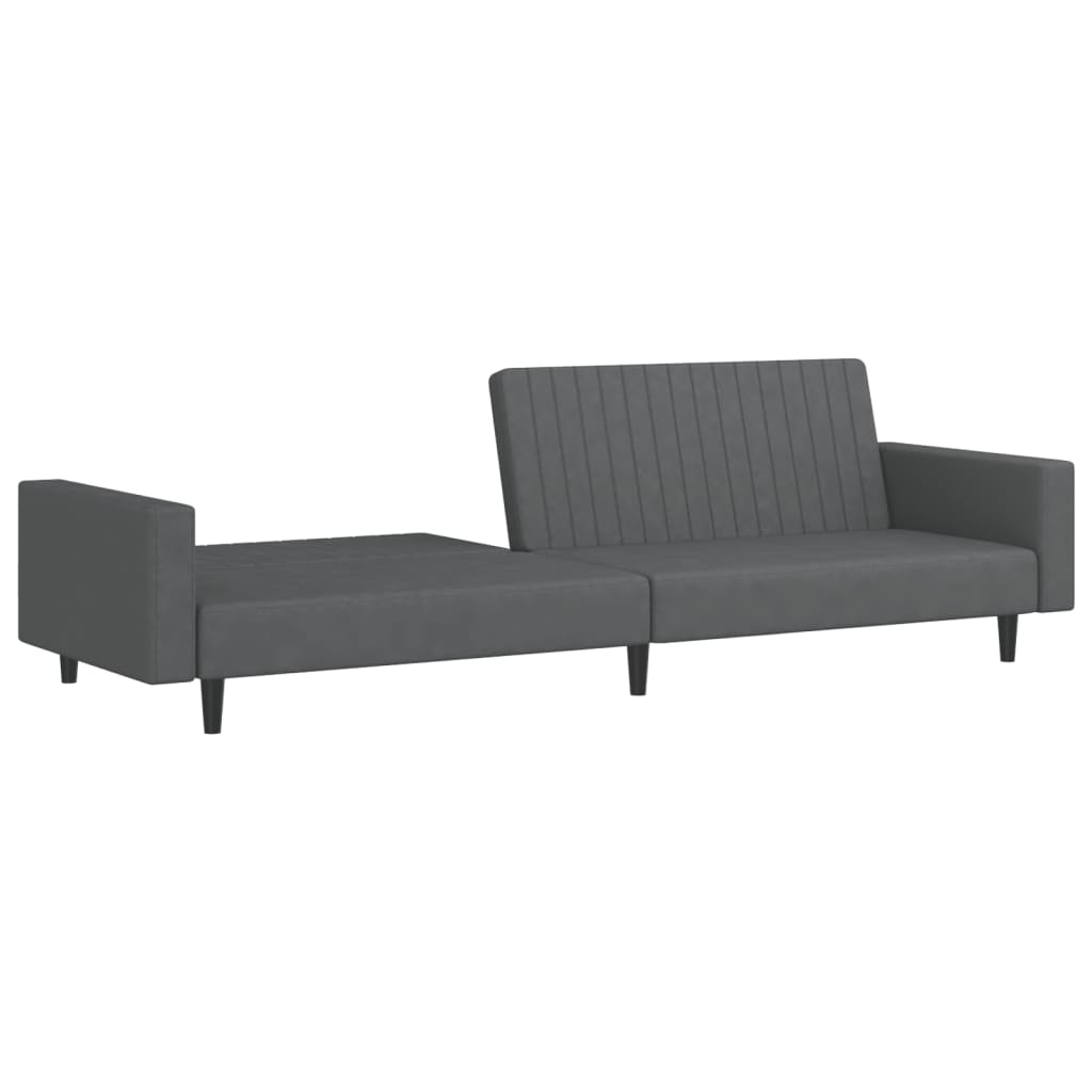 Καναπές Κρεβάτι Διθέσιος Σκούρο Γκρι Βελούδινος