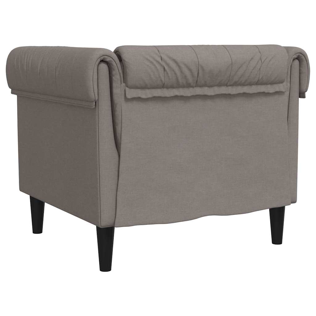 Πολυθρόνα Chesterfield Taupe Υφασμάτινη