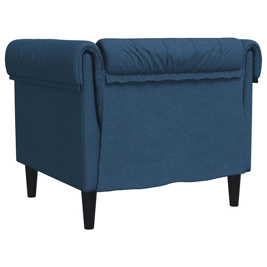 Πολυθρόνα Chesterfield Μπλε Υφασμάτινη