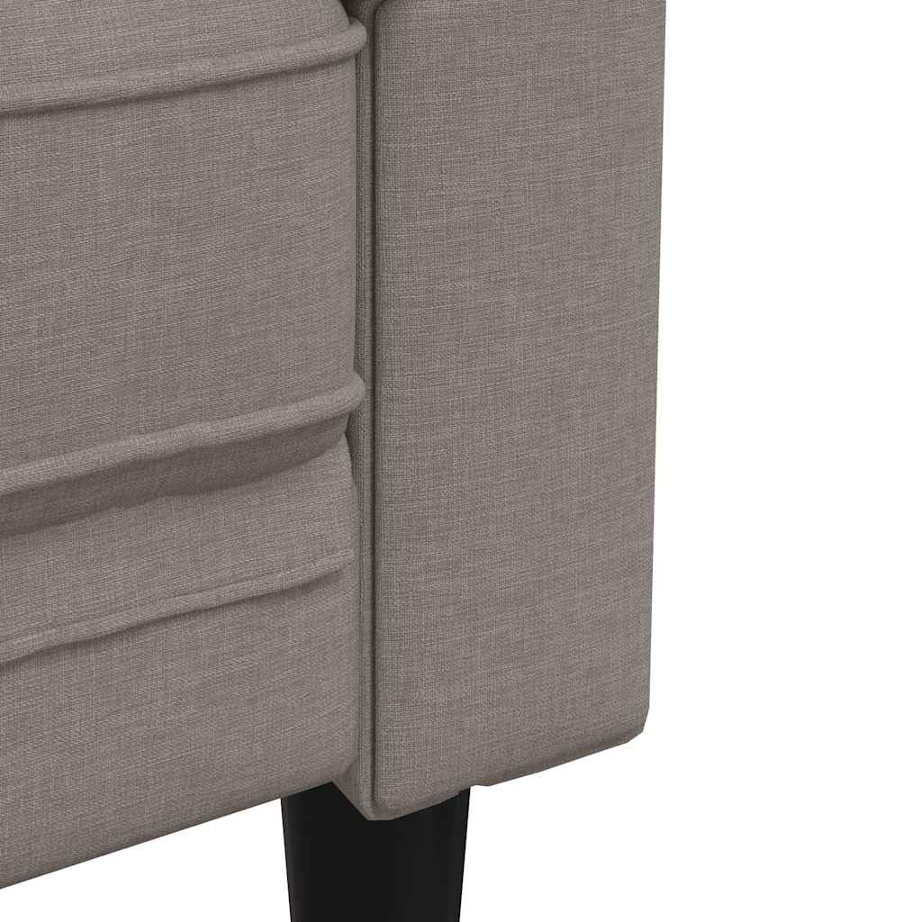 Καναπές Τριθέσιος Chesterfield Taupe Υφασμάτινος