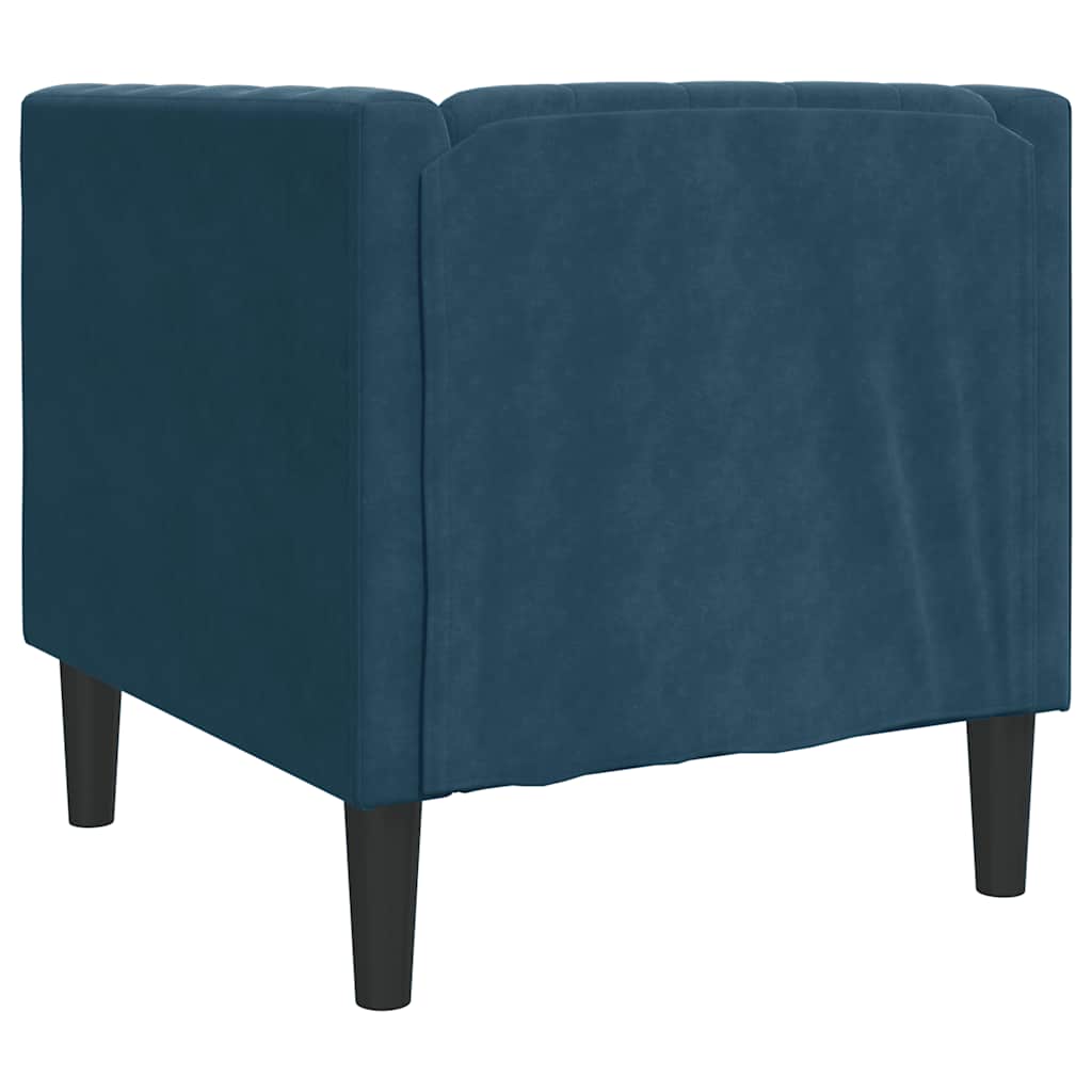 Πολυθρόνα Chesterfield Μπλε Βελούδινη