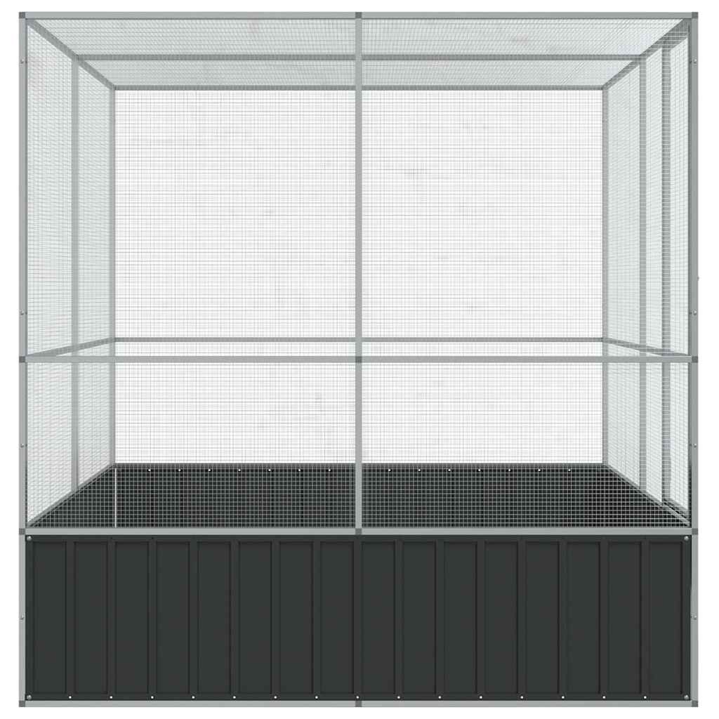 Κλουβί Ασημένιο 211x207x212 εκ. Ατσάλινο